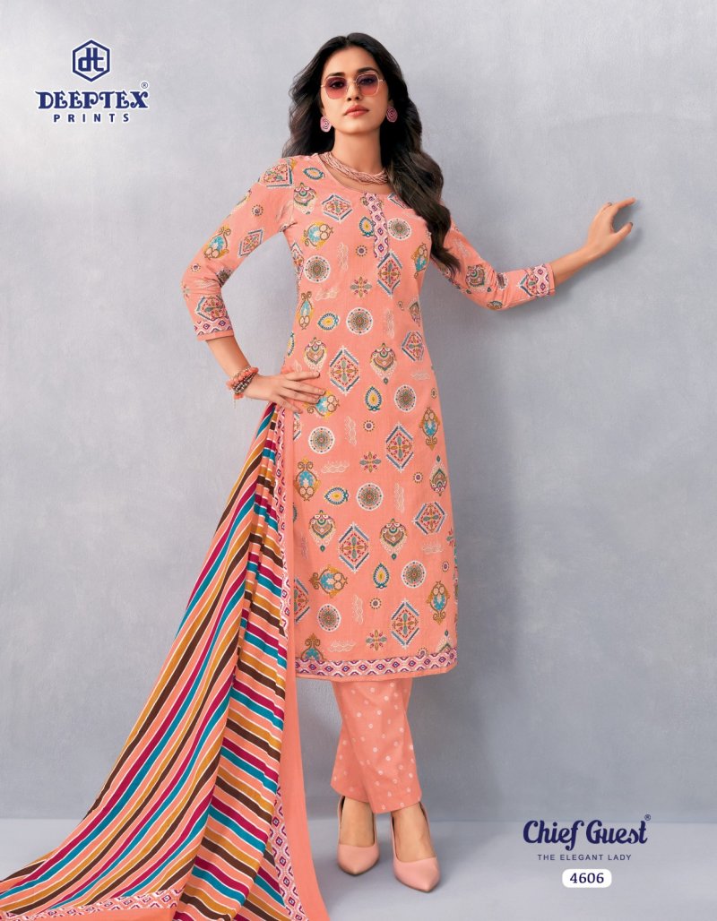 Chief Guest Vol 46 By Deeptex Cotton Printed Dress Material
